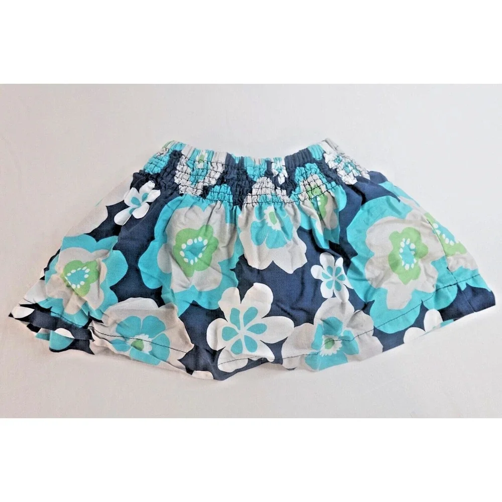 Carter's 24M Toddler Girl Floral Skirt Blue Green White Cotton Elastic Waist‎